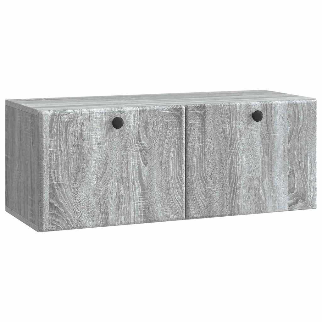 vidaXL Szafka RTV montowana na ścianie 78,5 x 31 x 30 cm Szary Sonoma