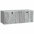 vidaXL Szafka RTV montowana na ścianie 78,5 x 31 x 30 cm Szary Sonoma