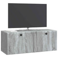 vidaXL Szafka RTV montowana na ścianie 78,5 x 31 x 30 cm Szary Sonoma