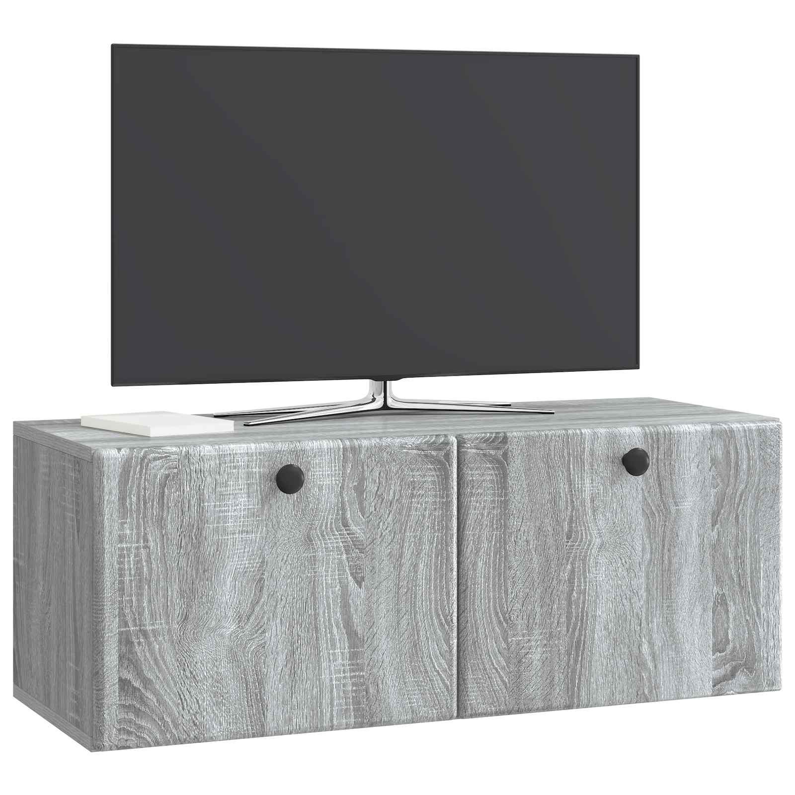 vidaXL Szafka RTV montowana na ścianie 78,5 x 31 x 30 cm Szary Sonoma