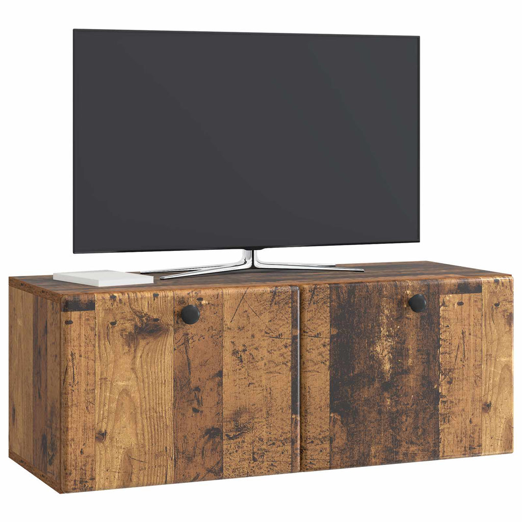 vidaXL Szafka RTV montowana na ścianie 78,5 x 31 x 30 cm Stare drewno