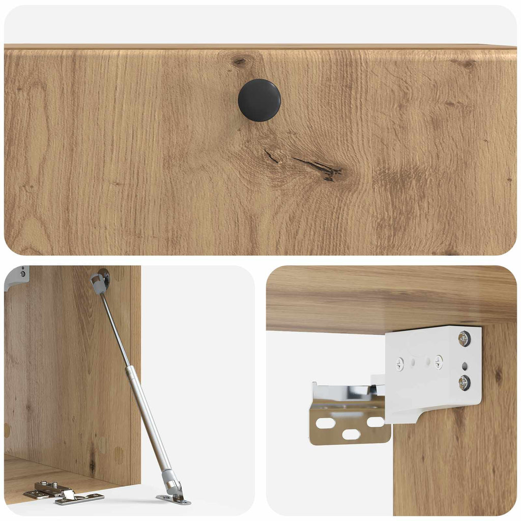 vidaXL Szafka RTV montowana na ścianie 78,5 x 31 x 30 cm Dąb artisan