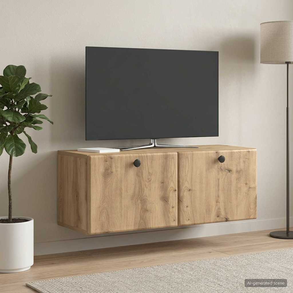 vidaXL Szafka RTV montowana na ścianie 78,5 x 31 x 30 cm Dąb artisan