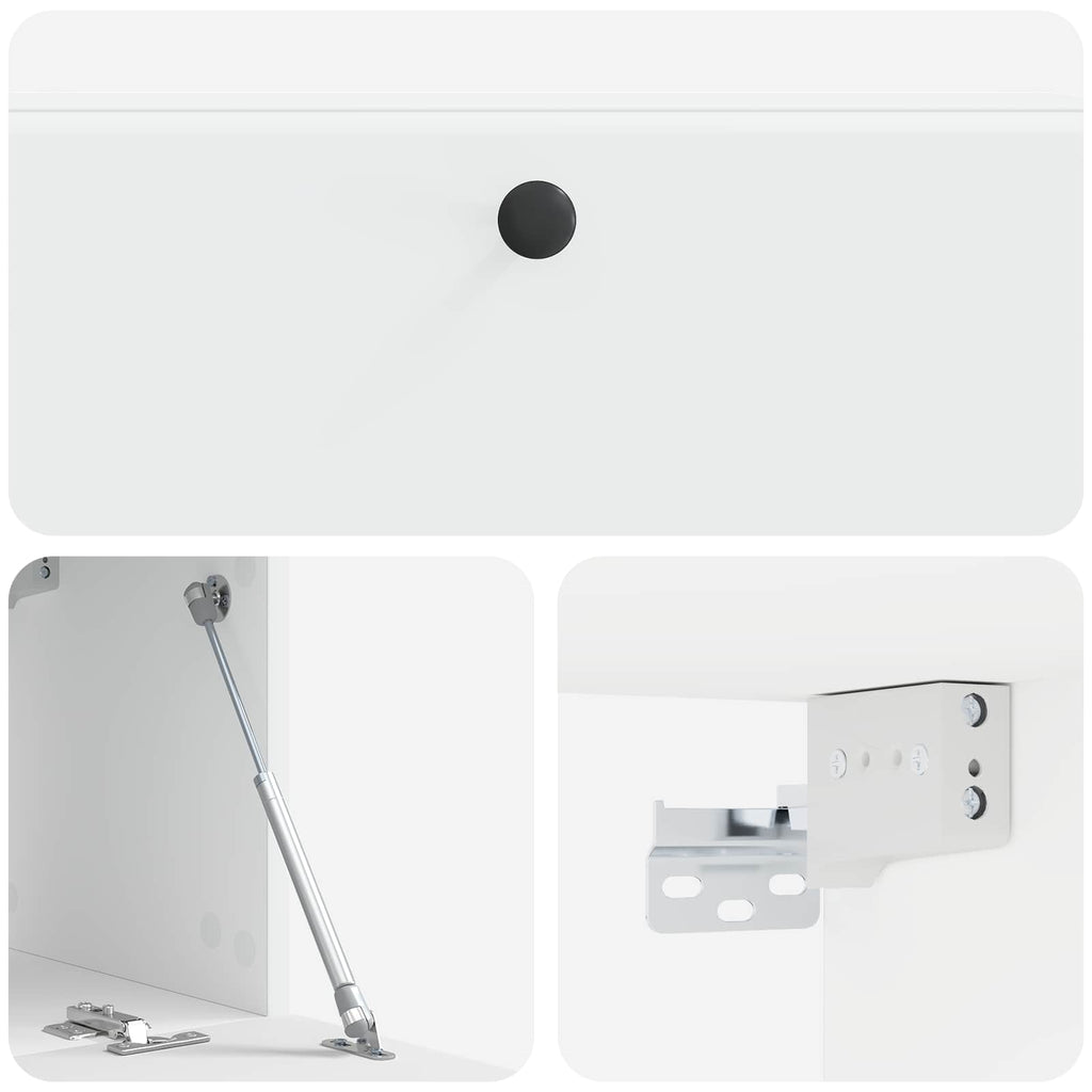 vidaXL Szafka RTV montowana na ścianie 98 x 31 x 30 cm Biały
