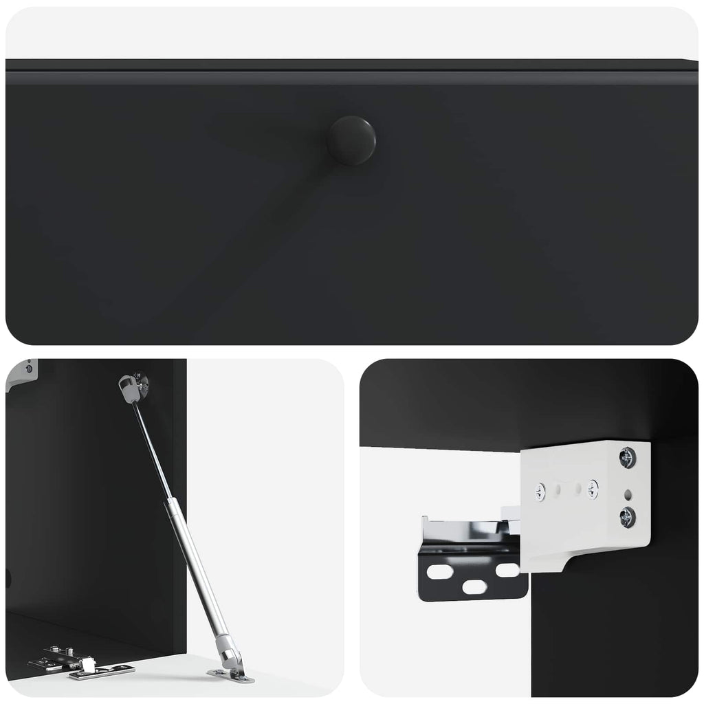 vidaXL Szafka RTV montowana na ścianie 98 x 31 x 30 cm Czarny
