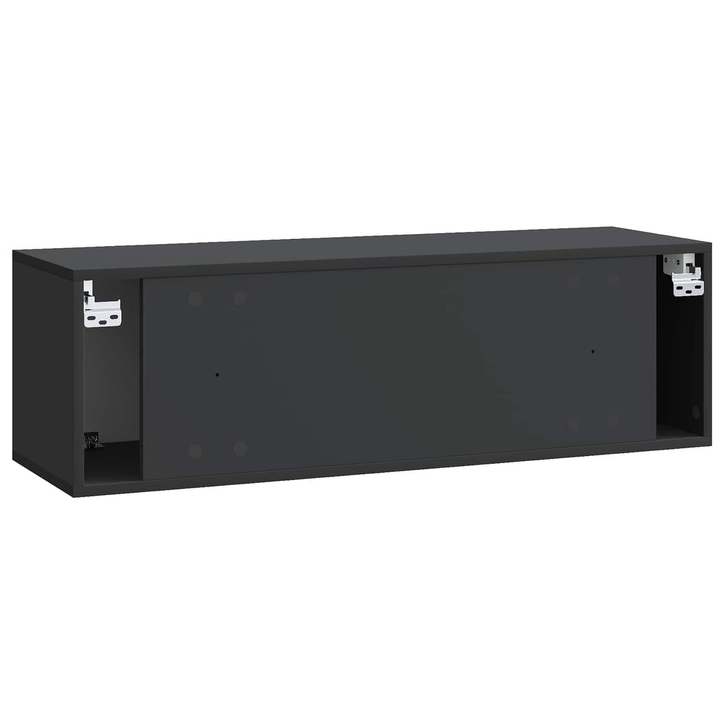 vidaXL Szafka RTV montowana na ścianie 98 x 31 x 30 cm Czarny