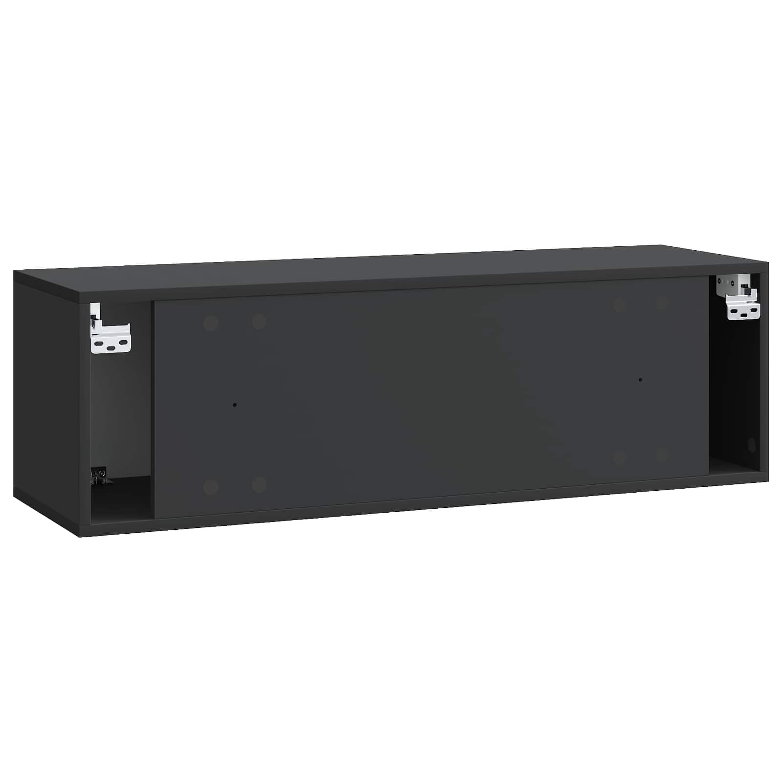 vidaXL Szafka RTV montowana na ścianie 98 x 31 x 30 cm Czarny