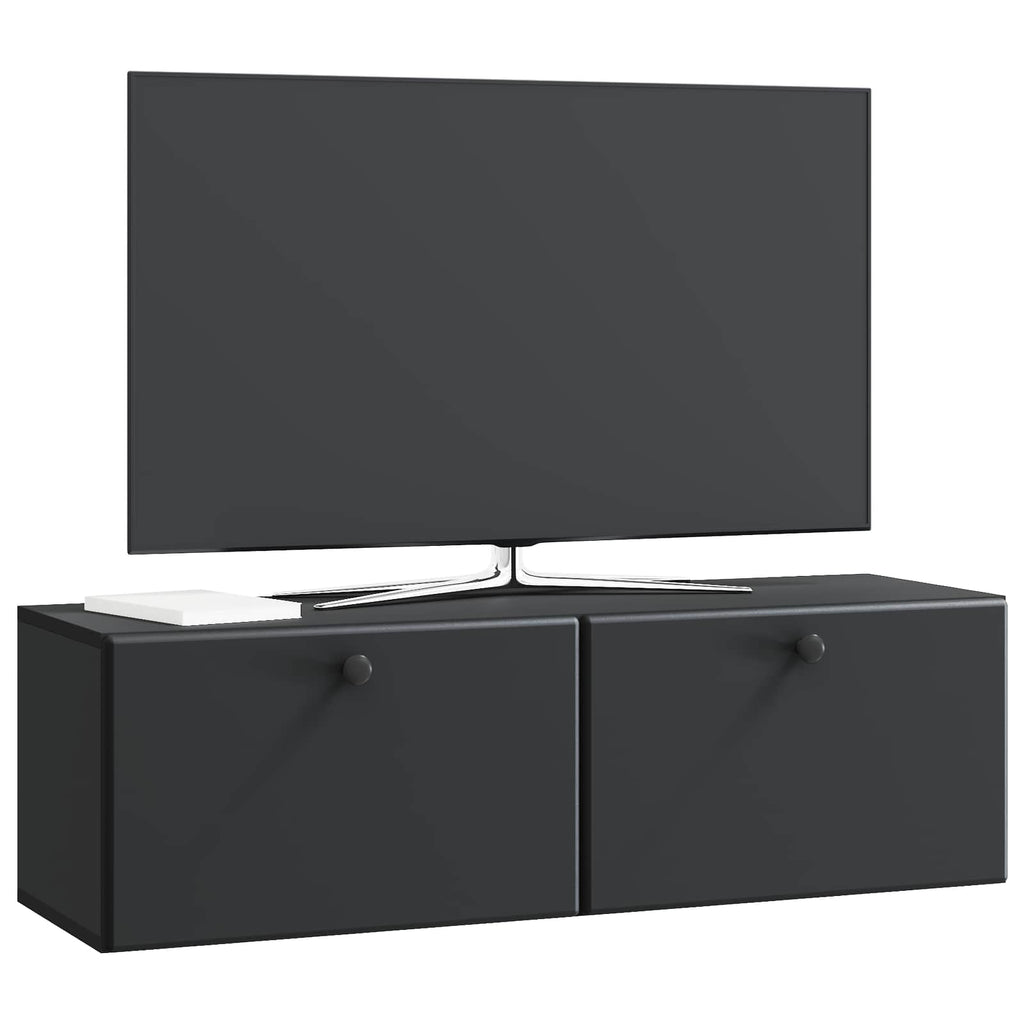 vidaXL Szafka RTV montowana na ścianie 98 x 31 x 30 cm Czarny