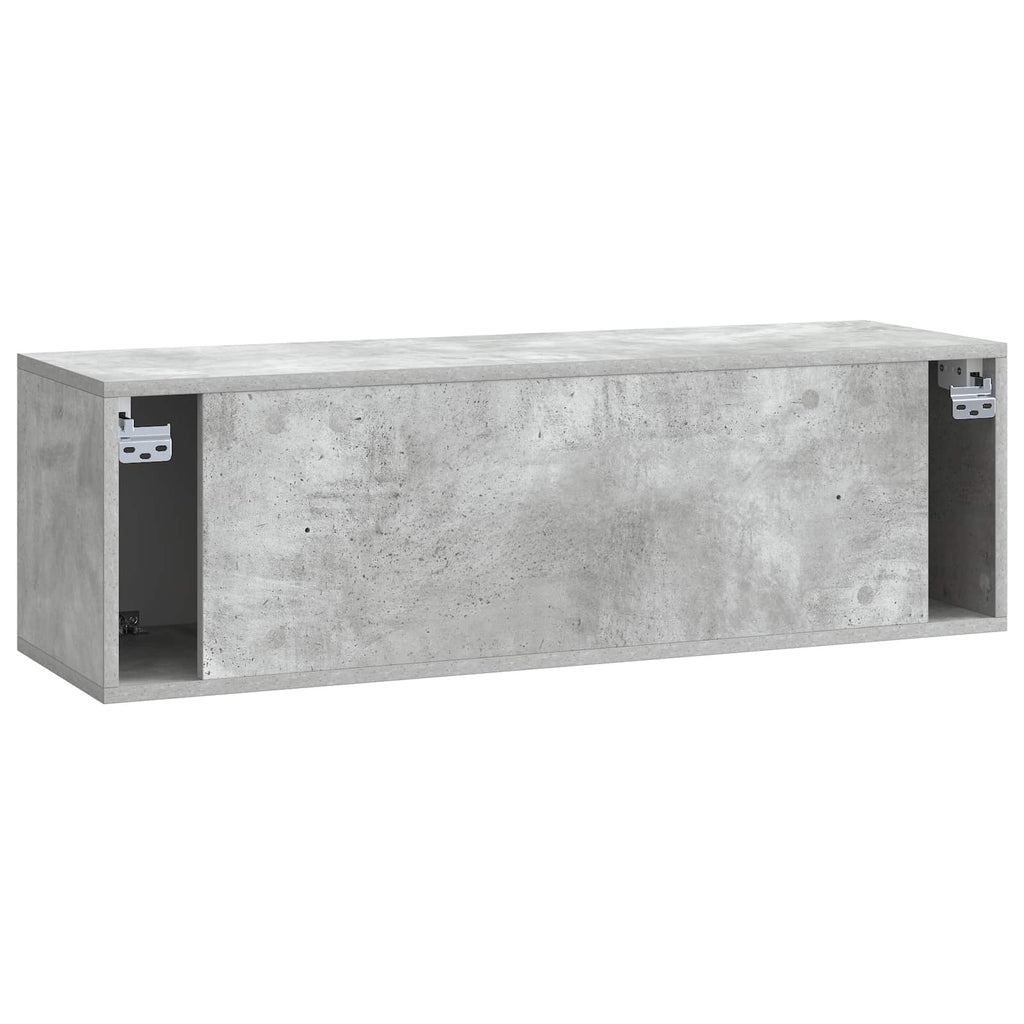 vidaXL Szafka RTV montowana na ścianie 98 x 31 x 30 cm Betonowy szary