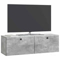 vidaXL Szafka RTV montowana na ścianie 98 x 31 x 30 cm Betonowy szary