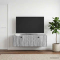 vidaXL Szafka RTV montowana na ścianie 98 x 31 x 30 cm Szary Sonoma