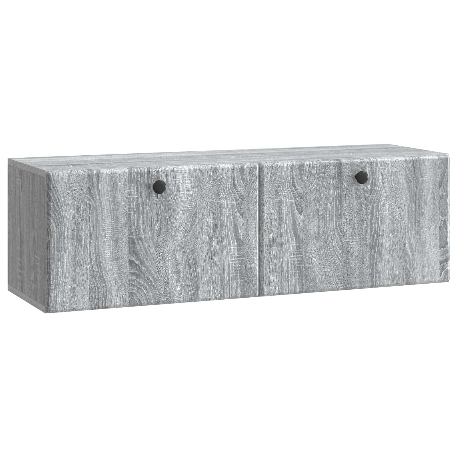 vidaXL Szafka RTV montowana na ścianie 98 x 31 x 30 cm Szary Sonoma