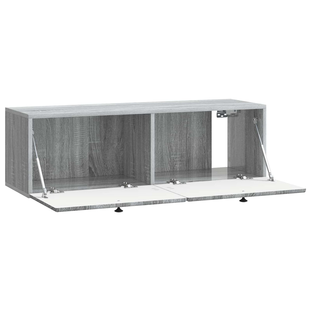 vidaXL Szafka RTV montowana na ścianie 98 x 31 x 30 cm Szary Sonoma