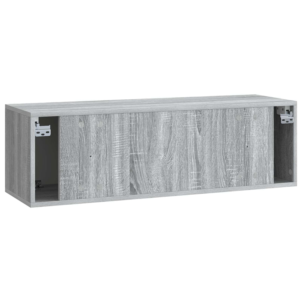 vidaXL Szafka RTV montowana na ścianie 98 x 31 x 30 cm Szary Sonoma