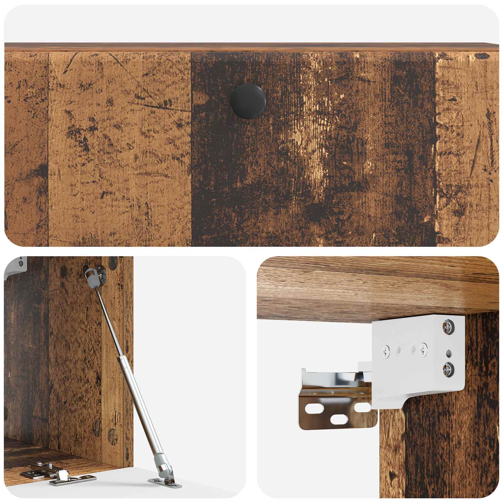 vidaXL Szafka RTV montowana na ścianie 98 x 31 x 30 cm Stare drewno