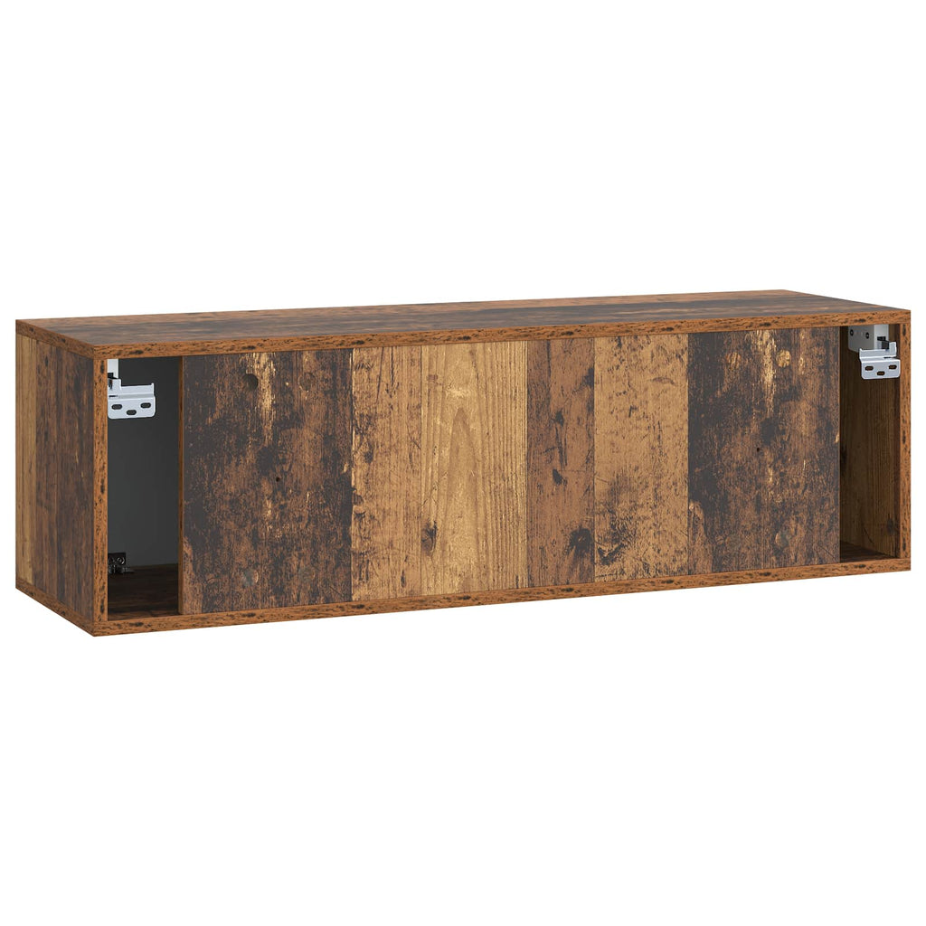 vidaXL Szafka RTV montowana na ścianie 98 x 31 x 30 cm Stare drewno