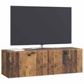vidaXL Szafka RTV montowana na ścianie 98 x 31 x 30 cm Stare drewno