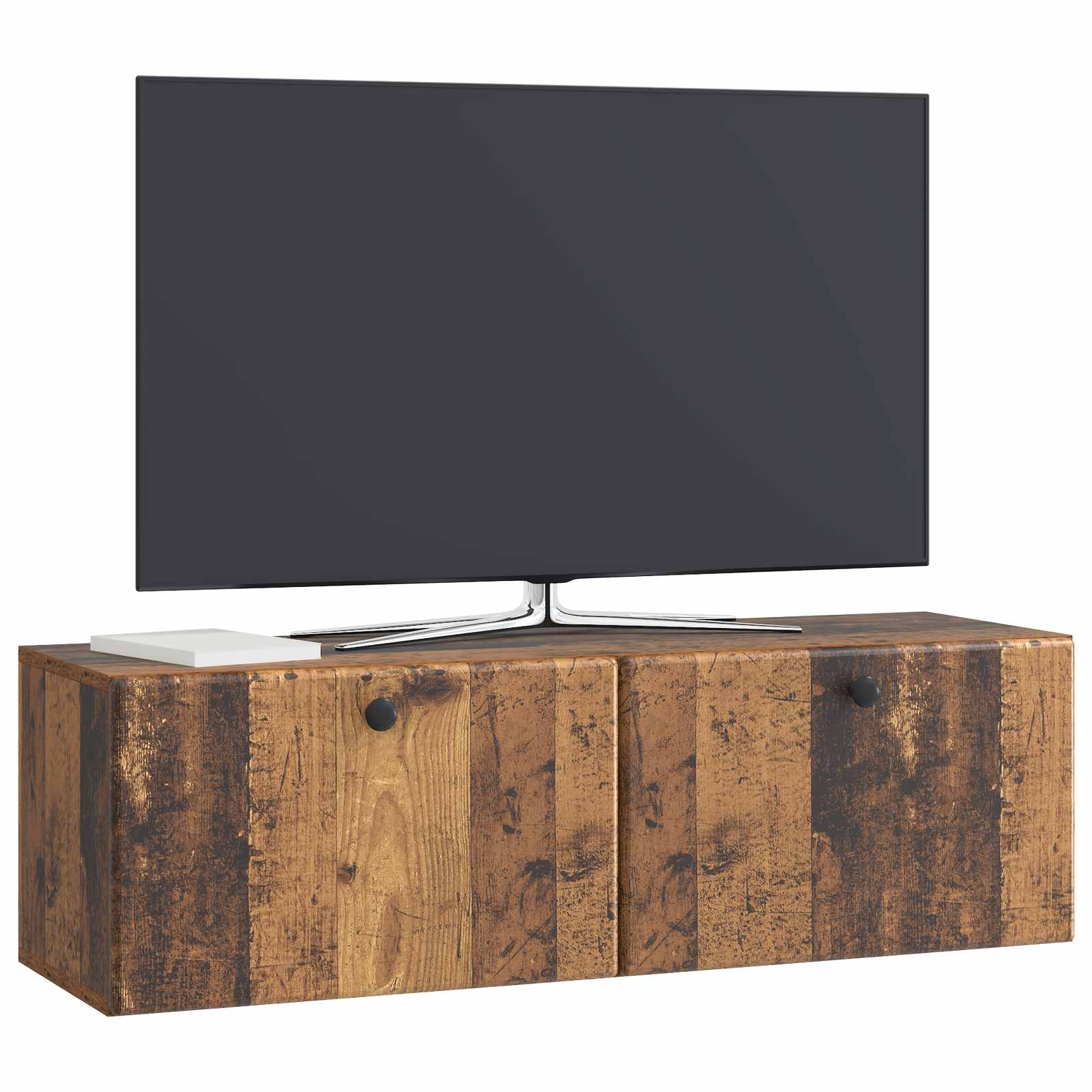 vidaXL Szafka RTV montowana na ścianie 98 x 31 x 30 cm Stare drewno