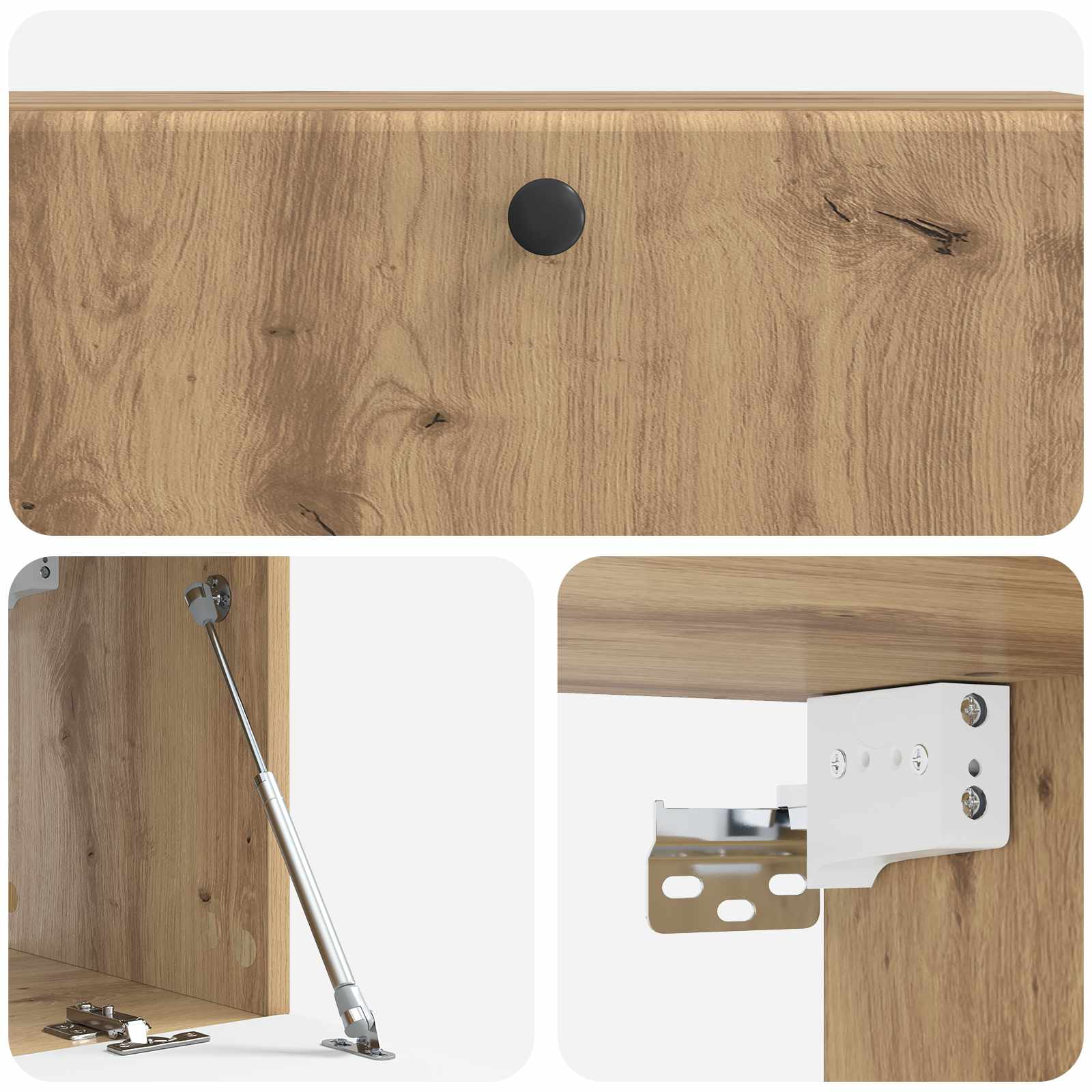 vidaXL Szafka RTV montowana na ścianie 98 x 31 x 30 cm Dąb artisan