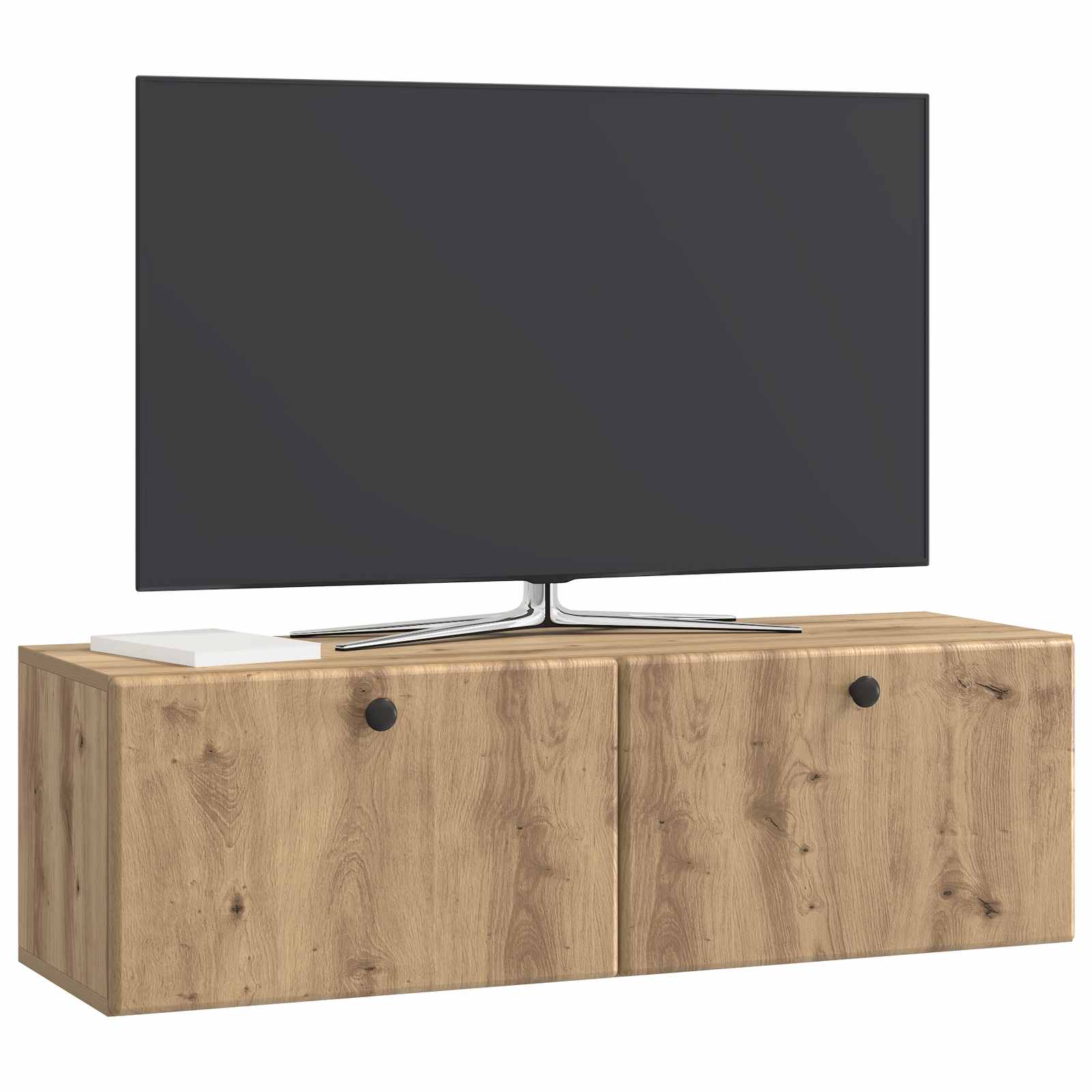 vidaXL Szafka RTV montowana na ścianie 98 x 31 x 30 cm Dąb artisan