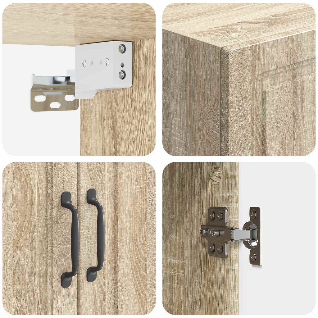 vidaXL Szafka ścienna 66 x 34,5 x 90 cm Drewno inżynieryjne dąb Sonoma