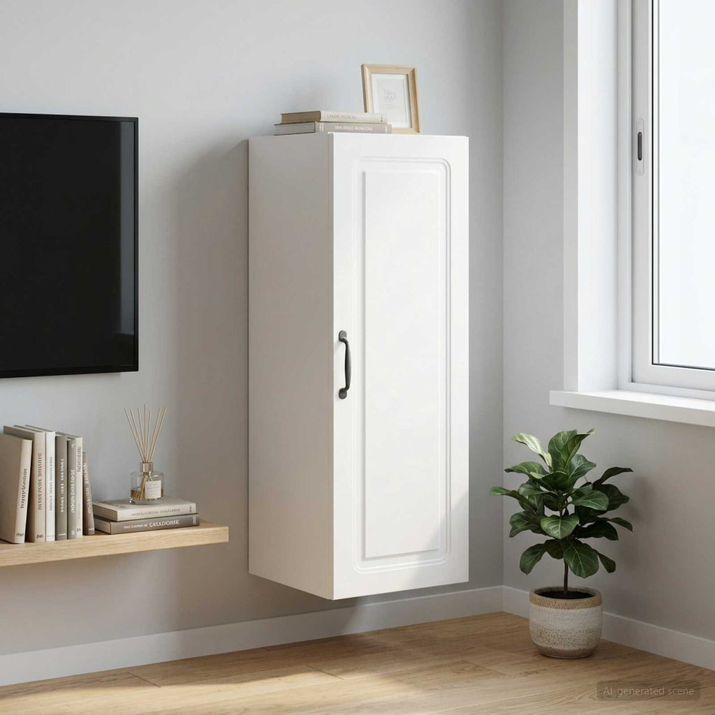 vidaXL Szafka ścienna 33 x 34,5 x 90 cm Drewno inżynieryjne Biały