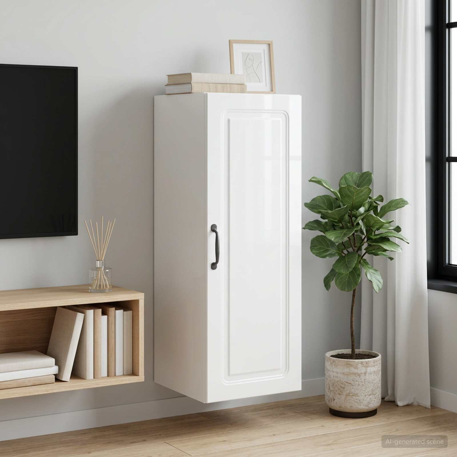 vidaXL Szafka ścienna 33 x 34,5 x 90 cm Drewno inżynieryjne