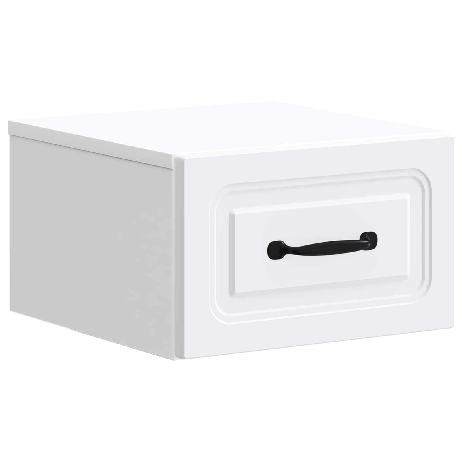 vidaXL Wisząca Szafka Nocna z szufladą 2 pcs Biały 34,5 x 33 x 20 cm