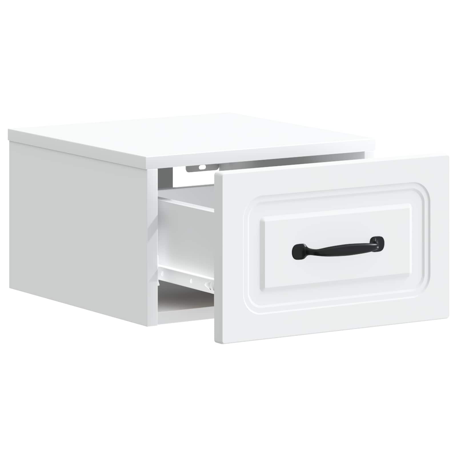 vidaXL Wisząca Szafka Nocna z szufladą 2 pcs Biały 34,5 x 33 x 20 cm