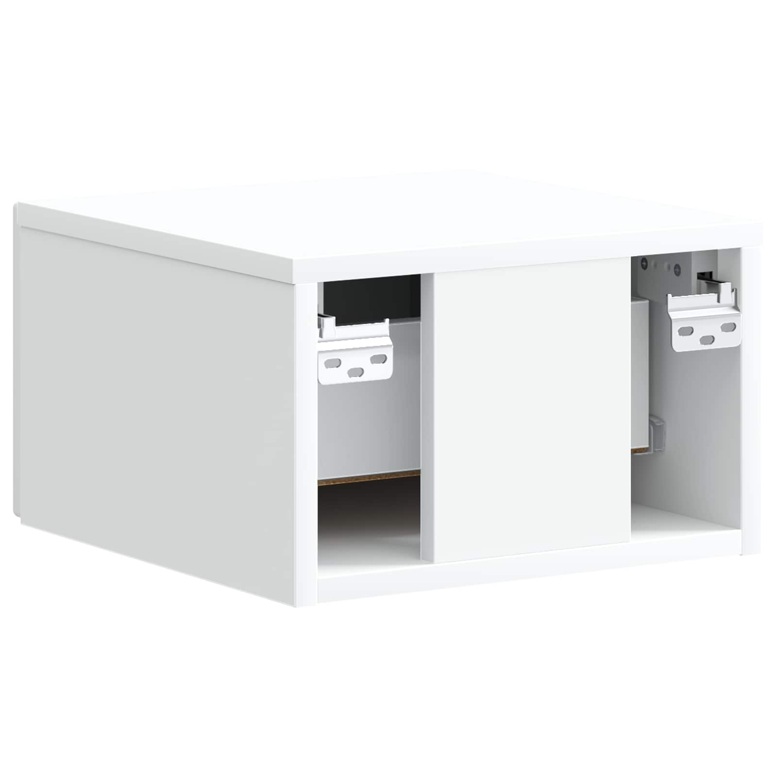 vidaXL Wisząca Szafka Nocna z szufladą 2 pcs Biały 34,5 x 33 x 20 cm