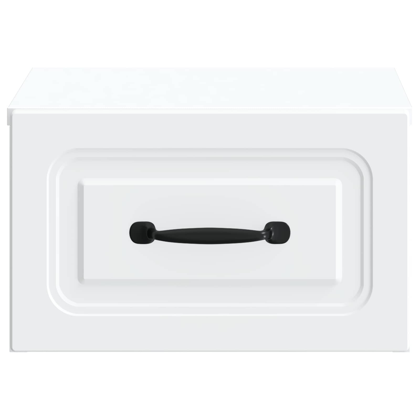 vidaXL Wisząca Szafka Nocna z szufladą 2 pcs Biały 34,5 x 33 x 20 cm