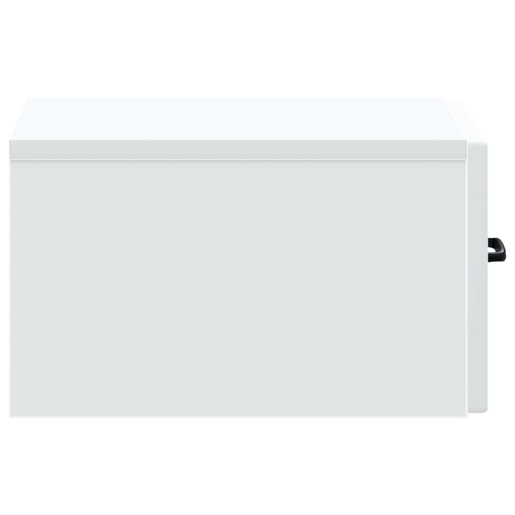vidaXL Wisząca Szafka Nocna z szufladą 2 pcs Biały 34,5 x 33 x 20 cm