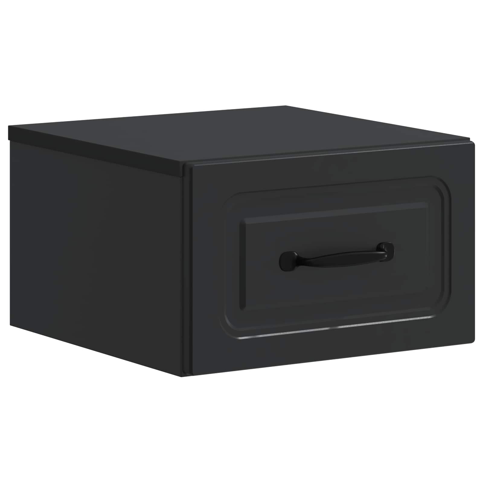 vidaXL Wisząca Szafka Nocna z szufladą Czarny 34,5 x 33 x 20 cm