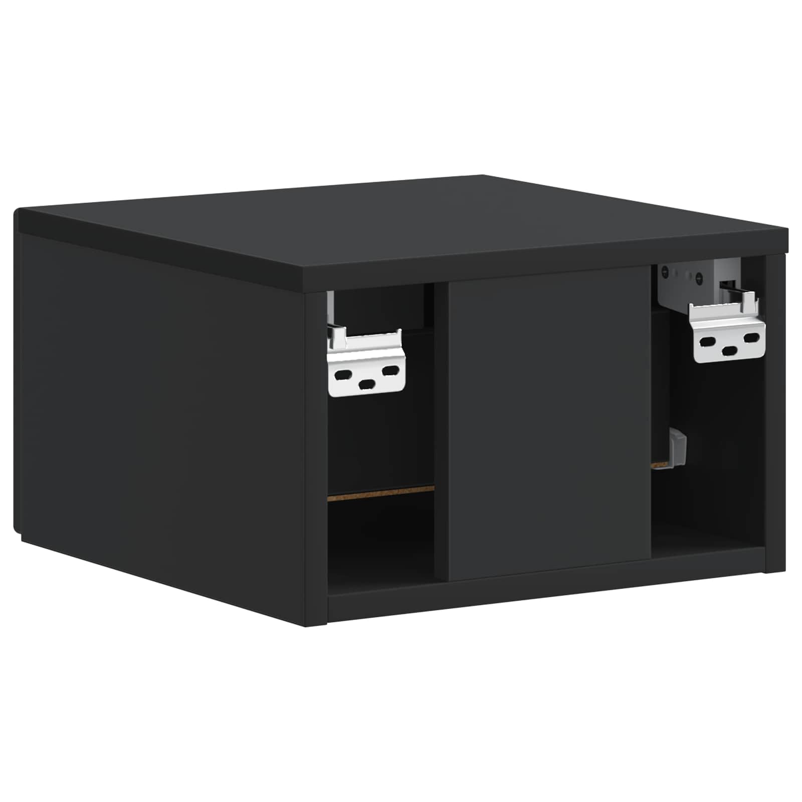 vidaXL Wisząca Szafka Nocna z szufladą 2 pcs Czarny 34,5 x 33 x 20 cm
