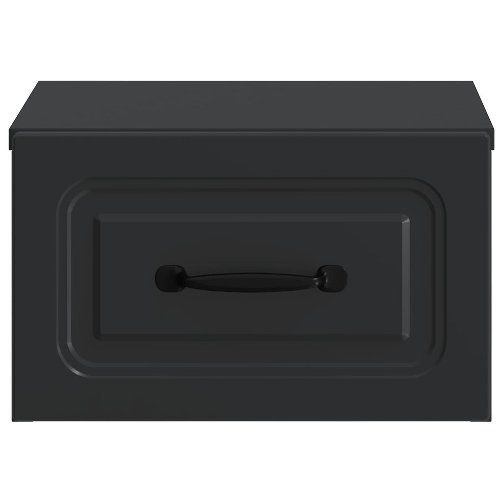 vidaXL Wisząca Szafka Nocna z szufladą 2 pcs Czarny 34,5 x 33 x 20 cm