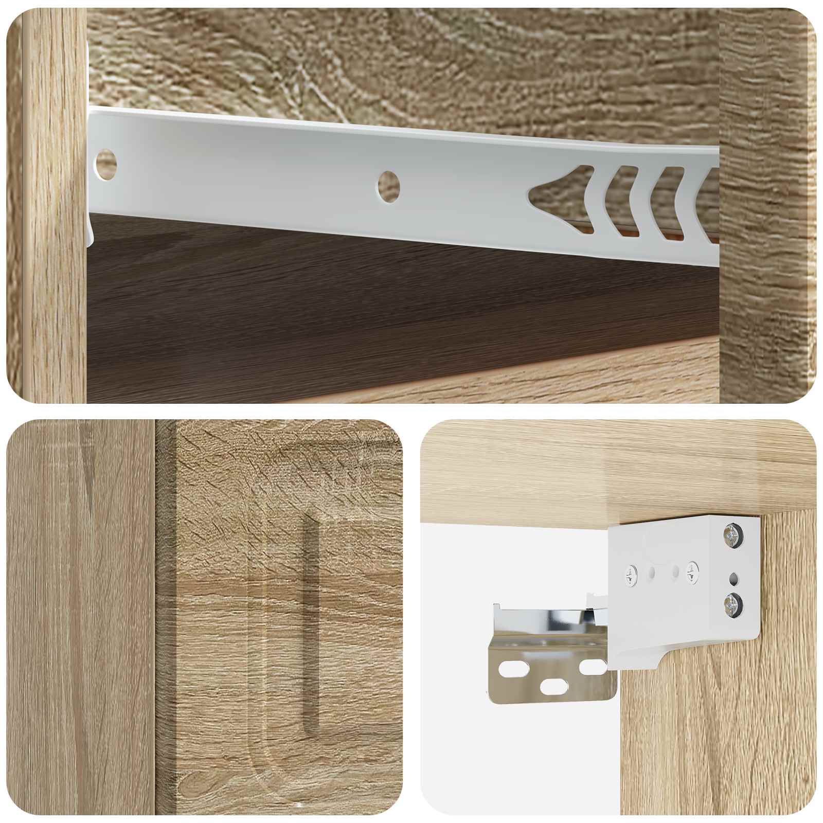 vidaXL Wisząca Szafka Nocna 2 pcs dąb Sonoma 34,5 x 33 x 20 cm