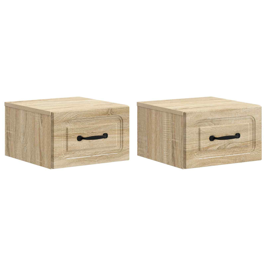 vidaXL Wisząca Szafka Nocna 2 pcs dąb Sonoma 34,5 x 33 x 20 cm