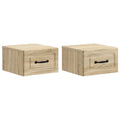 vidaXL Wisząca Szafka Nocna 2 pcs dąb Sonoma 34,5 x 33 x 20 cm