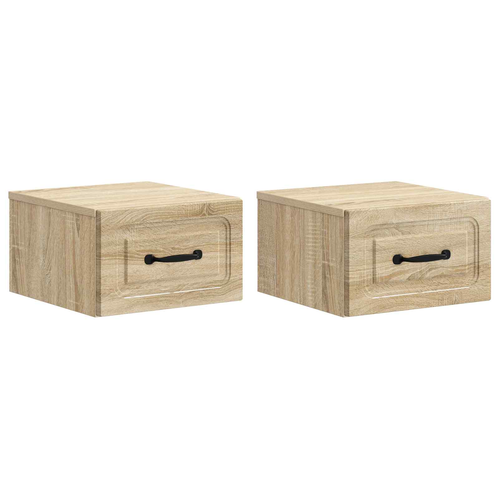 vidaXL Wisząca Szafka Nocna 2 pcs dąb Sonoma 34,5 x 33 x 20 cm