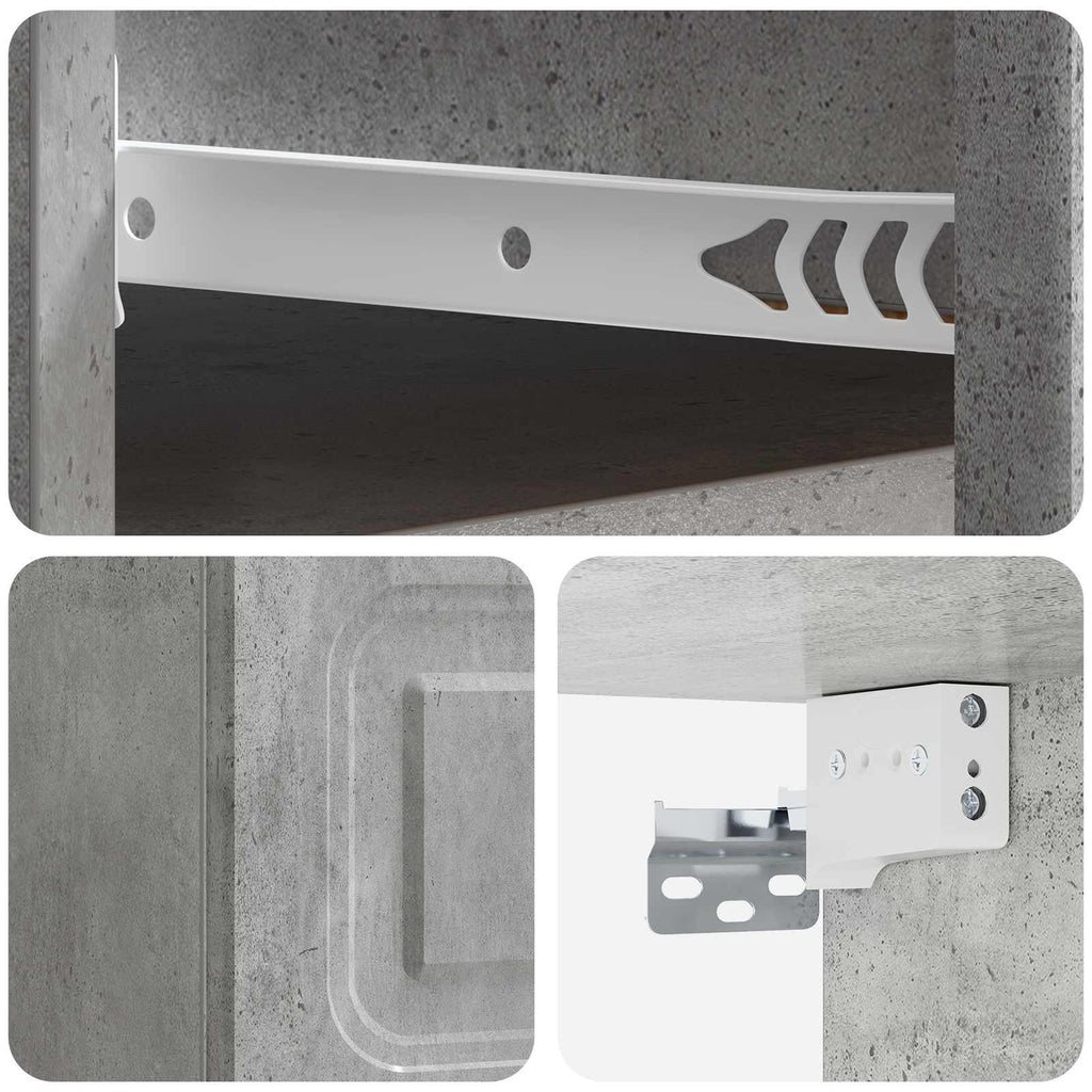 vidaXL Wisząca Szafka Nocna Betonowy szary 34,5 x 33 x 20 cm