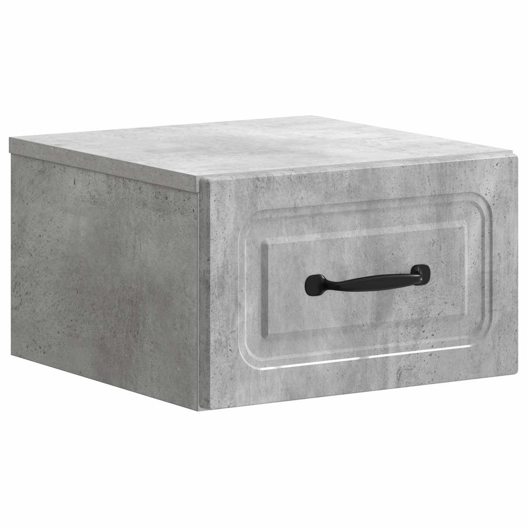 vidaXL Wisząca Szafka Nocna Betonowy szary 34,5 x 33 x 20 cm