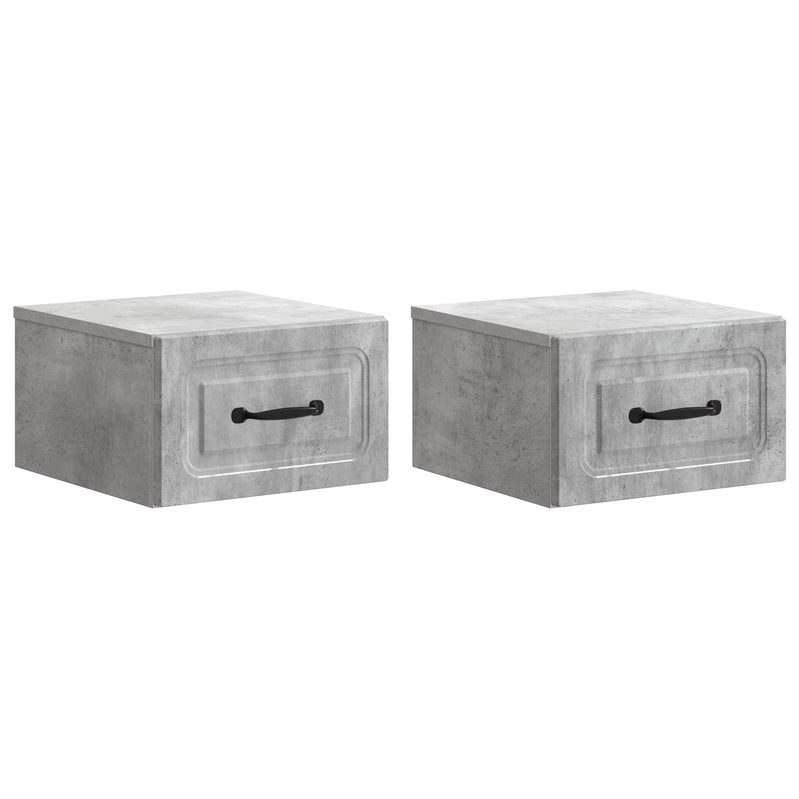 vidaXL Wisząca Szafka Nocna 2 pcs Betonowy szary 34,5 x 33 x 20 cm