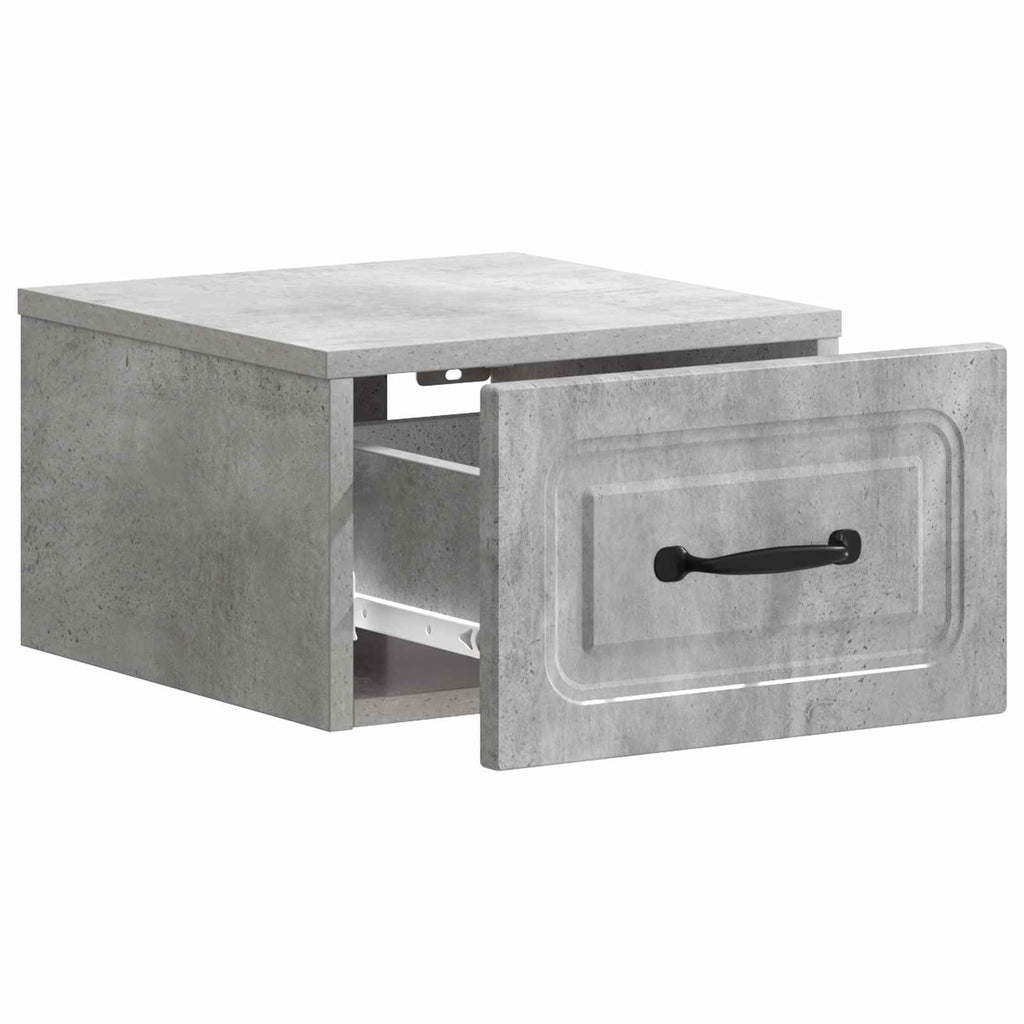 vidaXL Wisząca Szafka Nocna 2 pcs Betonowy szary 34,5 x 33 x 20 cm