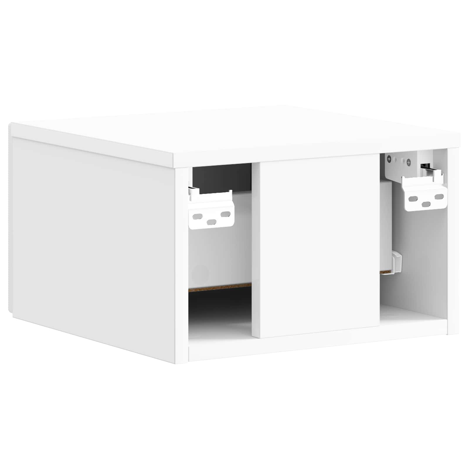 vidaXL Wisząca Szafka Nocna Biały wysoki połysk 34,5 x 33 x 20 cm