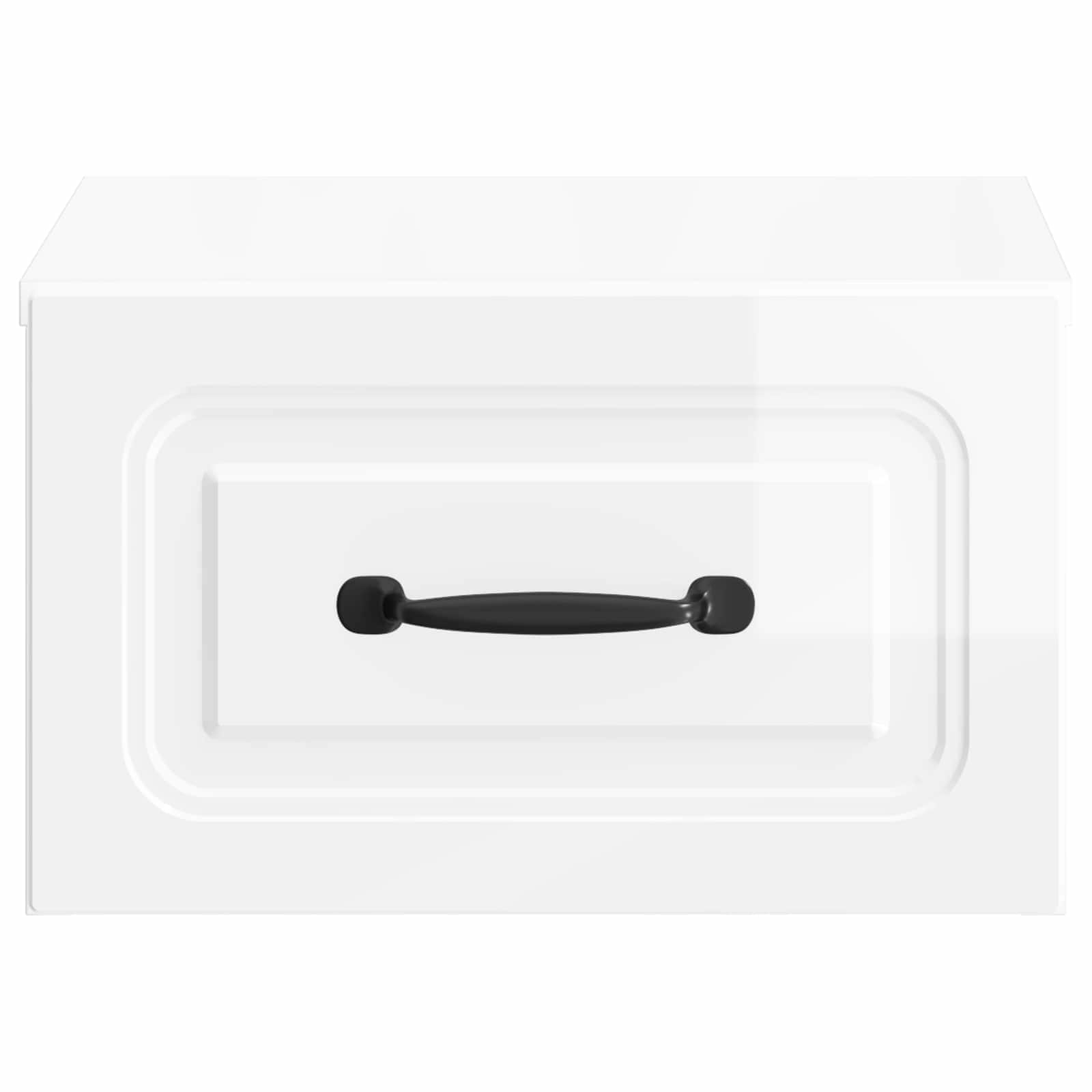 vidaXL Wisząca Szafka Nocna z szufladą 2 pcs Biały wysoki połysk