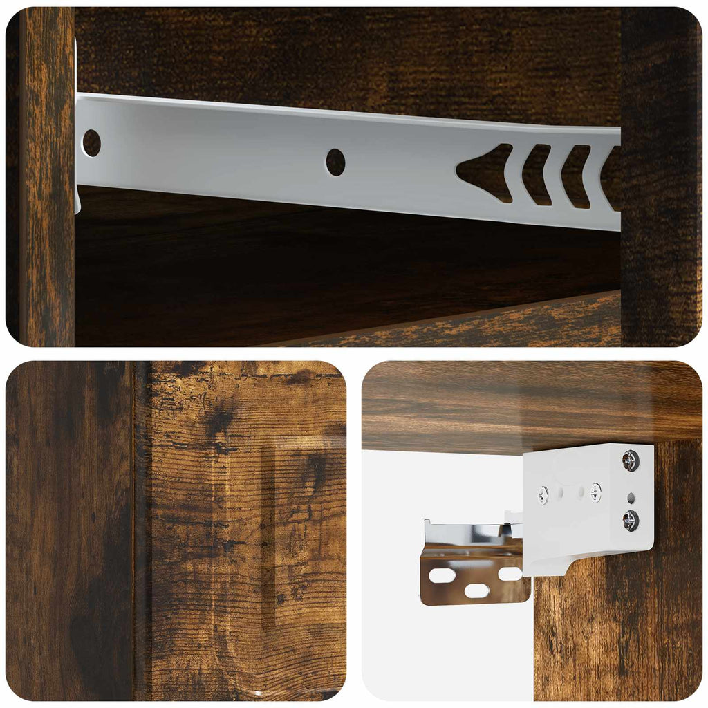 vidaXL Wisząca Szafka Nocna 2 pcs Dąb wędzony 34,5 x 33 x 20 cm