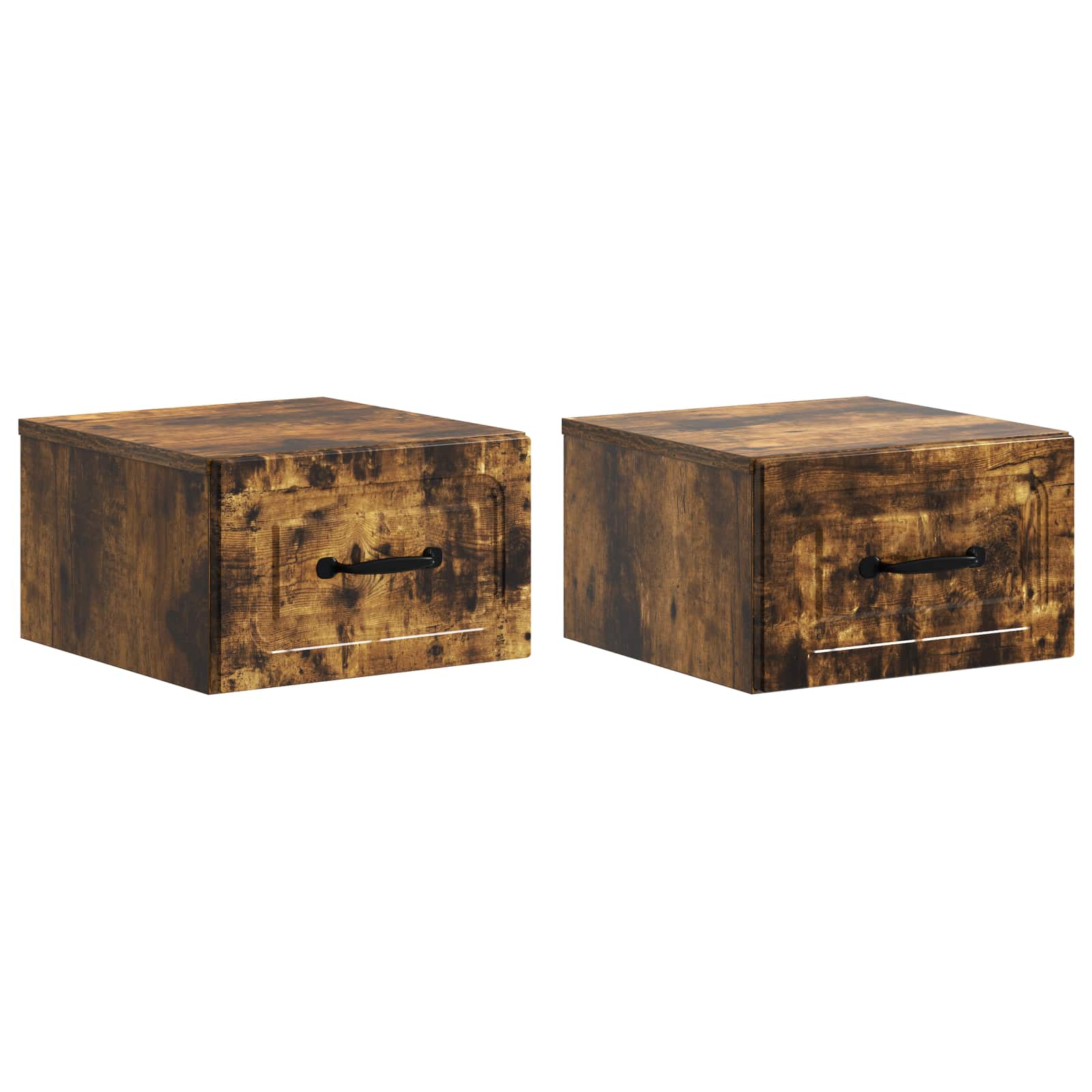 vidaXL Wisząca Szafka Nocna 2 pcs Dąb wędzony 34,5 x 33 x 20 cm