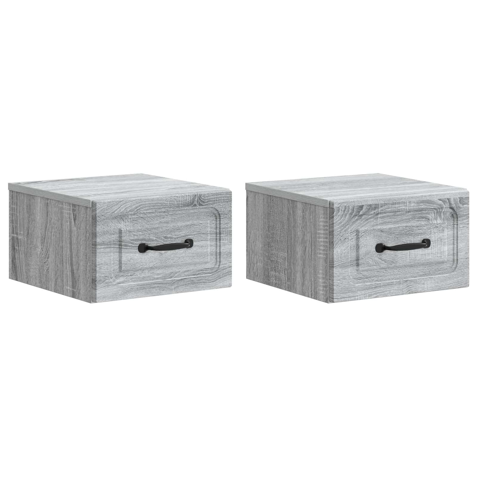 vidaXL Wisząca Szafka Nocna 2 pcs Szary Sonoma 34,5 x 33 x 20 cm