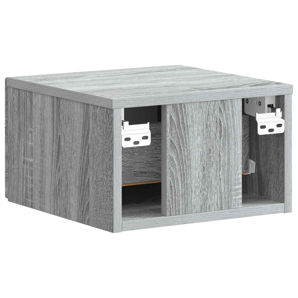 vidaXL Wisząca Szafka Nocna 2 pcs Szary Sonoma 34,5 x 33 x 20 cm
