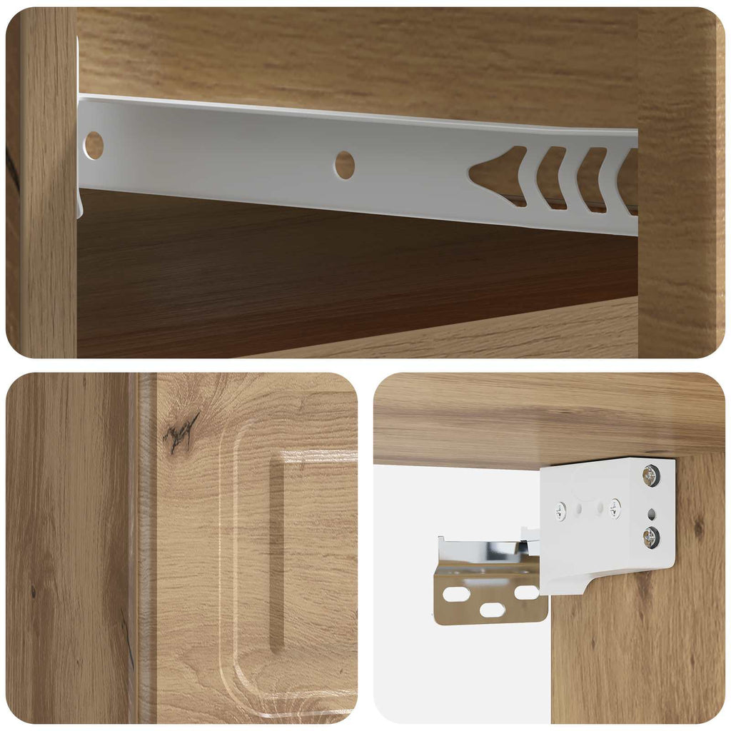 vidaXL Wisząca Szafka Nocna 2 pcs Dąb artisan 34,5 x 33 x 20 cm
